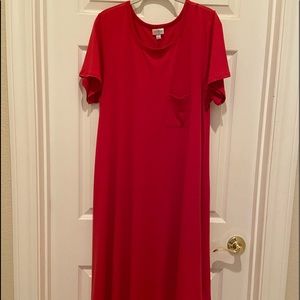 LuLaRoe Red Carly Dress